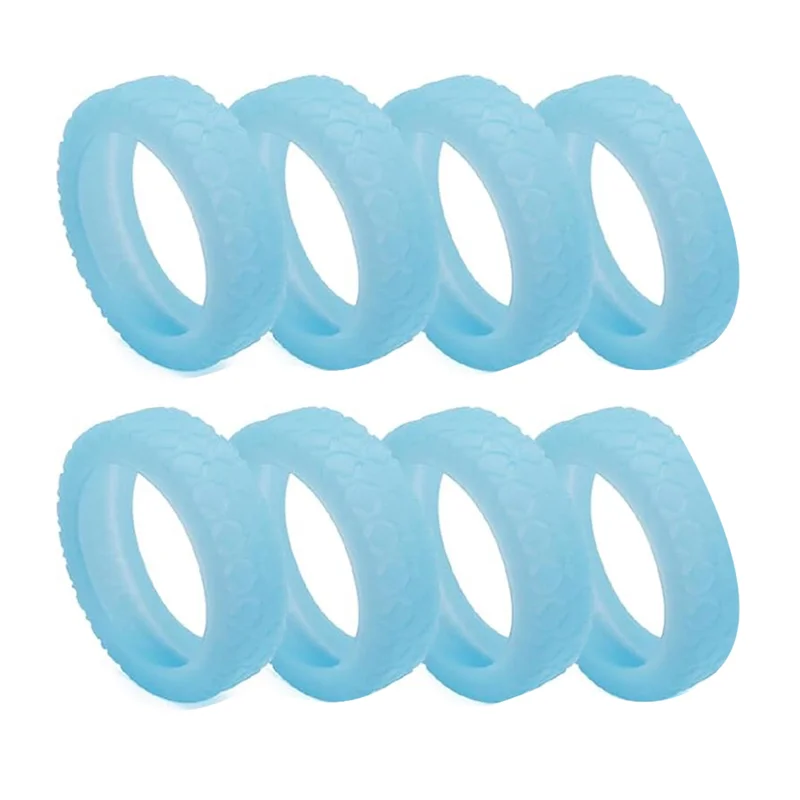 couvre roues de valises soft 8pcs, couvercle de roue de compartiment à bagages en silicone pour la plupart des 8 roues tournantes