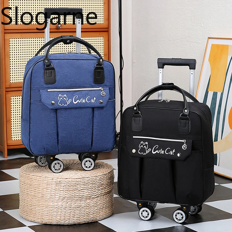 sacs à bagages de voyage portables 4 roues grande capacité unisexe trolly sacs de voyage hommes nouvelle valise à roulettes femmes sacs de voyage à roulettes