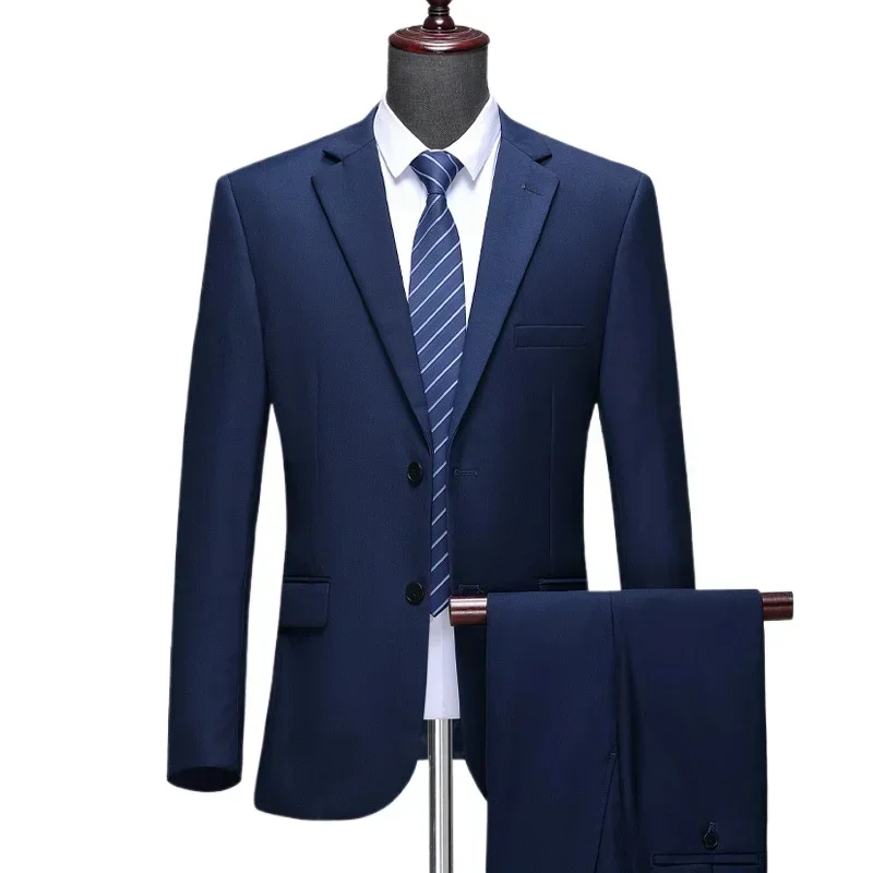 s 8xl trempée (blazer + fj) chemise décontractée de gentleman pour le travail, coupe couvertes, mariage formel, mode masculine, affaires, grande taille