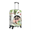 housse de valise dessin animé crayon shin chan, mignon, vacances d'affaires, fournitures de bagages amusantes, protecteur