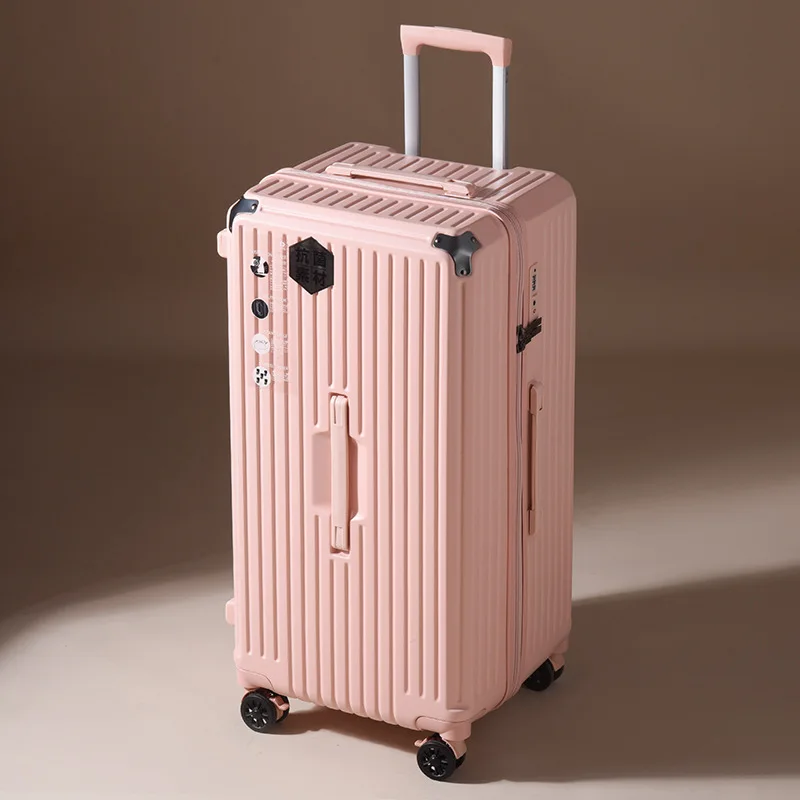 valise de voyage respirante pour hommes et femmes, boîte de tige de traction pour étudiants, roue de frein 28 ", bagage avec mot de passe, style fermeture éclair, 32