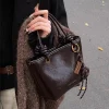 sacs à bandoulière à poignée supérieure avec pendentif pour femme, sac à main rouge, créateur de marque de luxe, mode initiée, fourre tout, e27