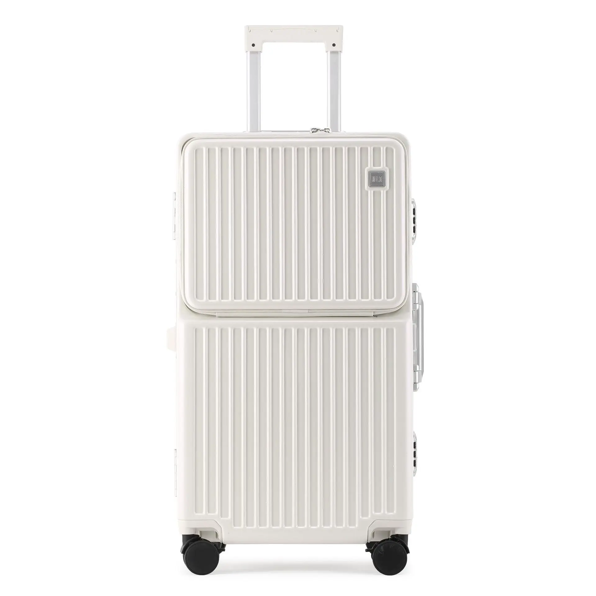 valise de voyage à roulettes avec porte gobelet, cadre en aluminium, grande capacité, 26 ", 28/32"