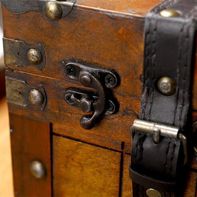 valise vintage légère, boîte de rangement en bois avec poignée, coffre à bijoux au trésor de style européen, mallette de rangement pour voyage à domicile