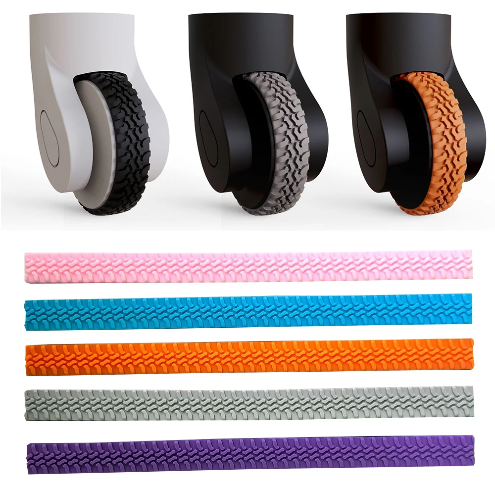 Étui de protection de roue de valise en silicone, 4 pièces, avec son silencieux, roulettes pour bagages de voyage, chaussures, réduit le bruit, boîte de chariot, roulettes