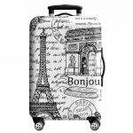 Housse de protection élastique pour bagages, combinaison à fermeture éclair pour carte du monde, pour sac de 18 à 32 pouces, housse de valise, housse de chariot, accessoires de voyage