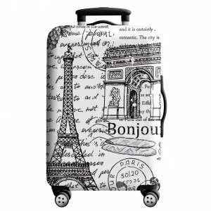 Housse de protection élastique pour bagages, combinaison à fermeture éclair pour carte du monde, pour sac de 18 à 32 pouces, housse de valise, housse de chariot, accessoires de voyage Housse de protection élastique pour bagages, combinaison à fermeture éclair pour carte du monde, pour sac de 18 à 32 pouces, housse de valise, housse de chariot, accessoires de voyage