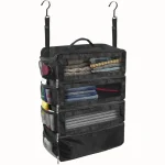 Organisateur de valise, organisateur de bagages de voyage de grande capacité, étagère suspendue, emballage Cube placard, sacs de rangement pliables suspendus