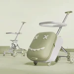 Valise de voyage pour enfants, peut monter et marcher, chariot de traction de bagages multifonction, sac de transport de siège de voyage, bagage à main pour enfants