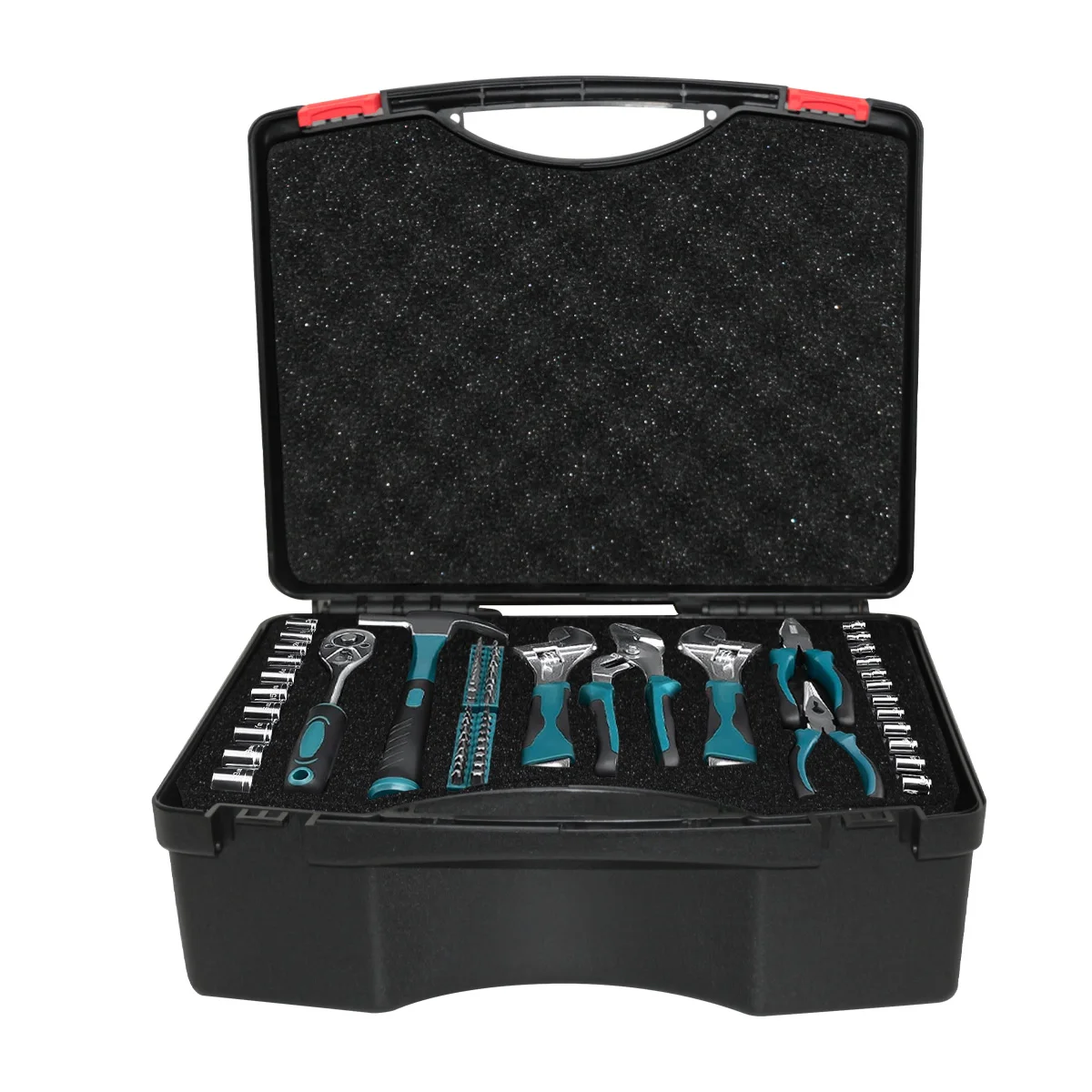 valise légère avec éponge, boîte de rangement portable en plastique, mallette à outils de sécurité pour ordinateur portable, équipement électronique, mallette d'instruments 1 pièce