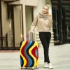 housse de valise à la mode, haute élasticité, géométrie, amour, en forme de cœur, housse anti poussière, valise de 18 à 32 pouces, accessoires essentiels