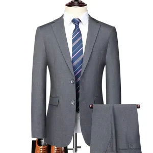 S-8XL Nouveau (Blazer + Pantalon) Hommes Mode Business Gentleman Tendance Slim-fit Décontracté Mariage Voyage Grande Taille Solide document trempé S-8XL Nouveau (Blazer + Pantalon) Hommes Mode Business Gentleman Tendance Slim-fit Décontracté Mariage Voyage Grande Taille Solide document trempé