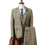 Costume Slim formel pour hommes d&rsquo;affaires de mariage 3 pièces costume de Banquet Design haut de gamme à la mode (Blazer + gilet + pantalon) taille S-4XL