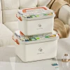 boîte à médicaments de grande capacité, kit médical portable de premiers secours à domicile, boîte à médicaments d'urgence familiale avec étui de stockage de médicaments multicouche