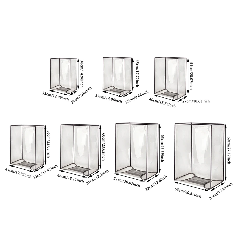 protecteur de couverture de valise en pvc de 18 à 30 pouces, housse de bagage transparente, valise à roulettes étanche, manchon anti poussière, accessoire de voyage