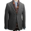 costume tweed à chevrons, tuxedos de mariage à simple boutonnage, taille, vêtements pour hommes, style décontracté, costume de mode pour hommes, veste uniquement 1