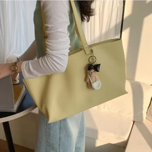 Sac à main en cuir de luxe pour femmes, sac de plage d&rsquo;été tendance, décontracté, Style coréen, fourre-tout populaire pour dames, 2025