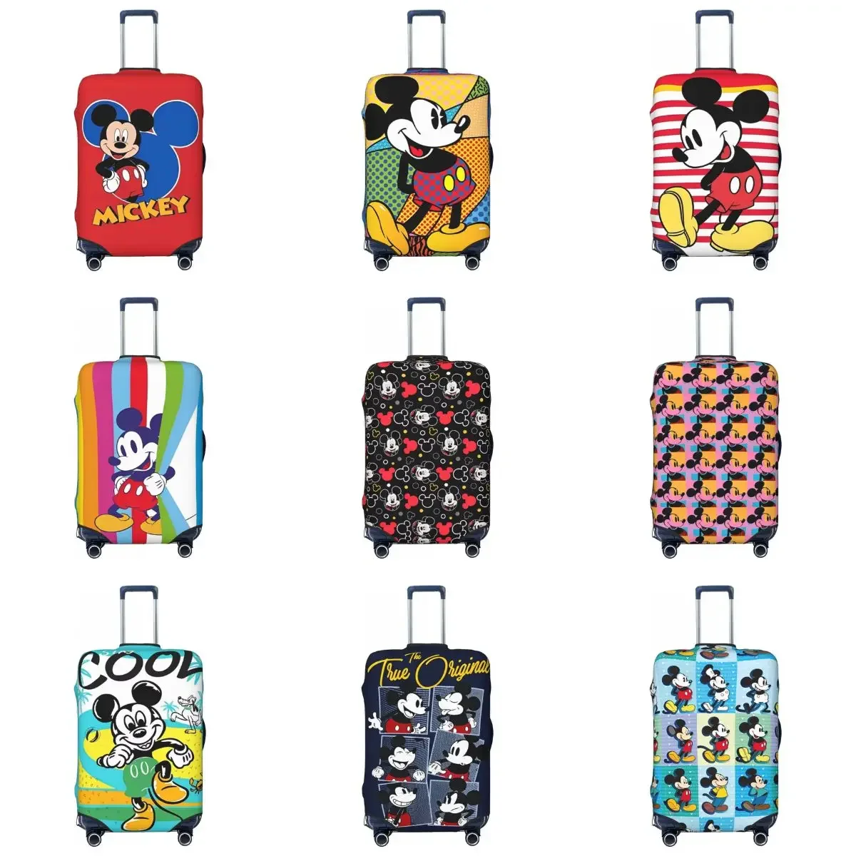 Housse de valise rouge Mickey Mouse, imprimé Animal, protection de voyage utile, accessoires de bagages, vacances Housse de valise rouge Mickey Mouse, imprimé Animal, protection de voyage utile, accessoires de bagages, vacances
