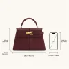 jw pei grand sac à main carré à bandoulière pour femme, sac haut de gamme, elise designer fashion, bordeaux, nouveau, 2025