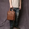 Sac à main en cuir véritable pour hommes, Style Vertical, sac à bandoulière à la mode, couche supérieure en peau de vache, porte-documents à fermeture éclair fait à la main Sac à main en cuir véritable pour hommes, Style Vertical, sac à bandoulière à la mode, couche supérieure en peau de vache, porte-documents à fermeture éclair fait à la main