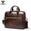 Véritable cuir hommes porte-documents Portable bureau sac à main pour pochette d’ordinateur de haute qualité affaires messager sacs à bandoulière voyage Véritable cuir hommes porte-documents Portable bureau sac à main pour pochette d’ordinateur de haute qualité affaires messager sacs à bandoulière voyage