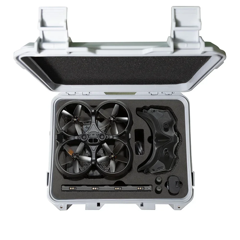 sac à bandoulière blanc pour dji avata mini 3/mini 4 pro/air 2s/air3, valise antidéflagrante, une sangle, mallette de rangement d'accessoires de drone