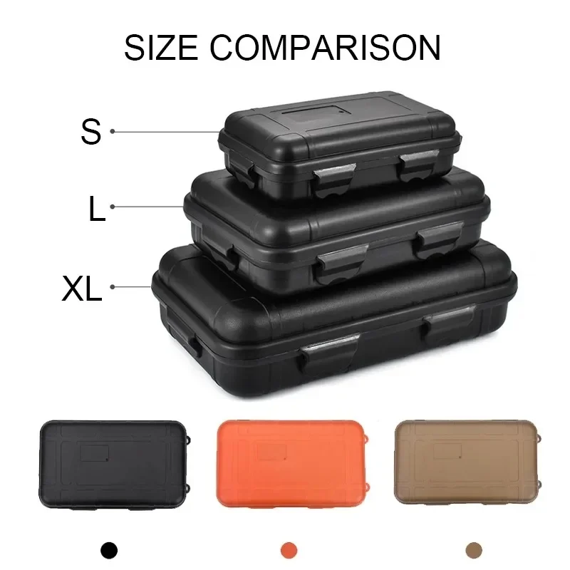 boîte de survie scellée étanche en plastique, taille s/l/xxl, conteneur de camping, boîte de rangement de voyage en plein air