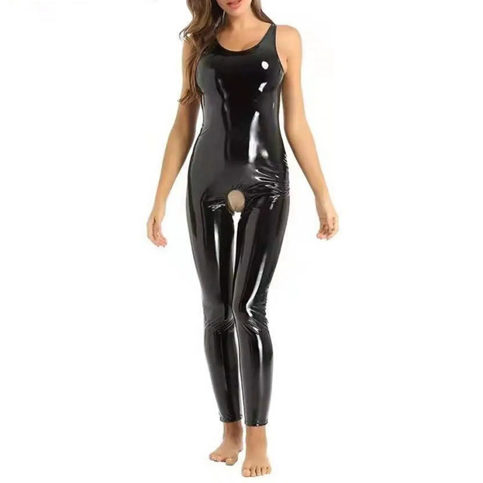 costumes de batterie en cuir pu pour femmes, taille plus s 5xl, sexy, wetlook, sans entrejambe, costume de batterie chaud, latex, teddy, slim, palysuits 7.0, lingerie cordile