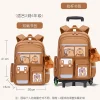 capybara enfants dessin animé école sac à dos avec roues étudiants sacs chariot cartable roulant à roulettes sacs à dos enfants cadeau