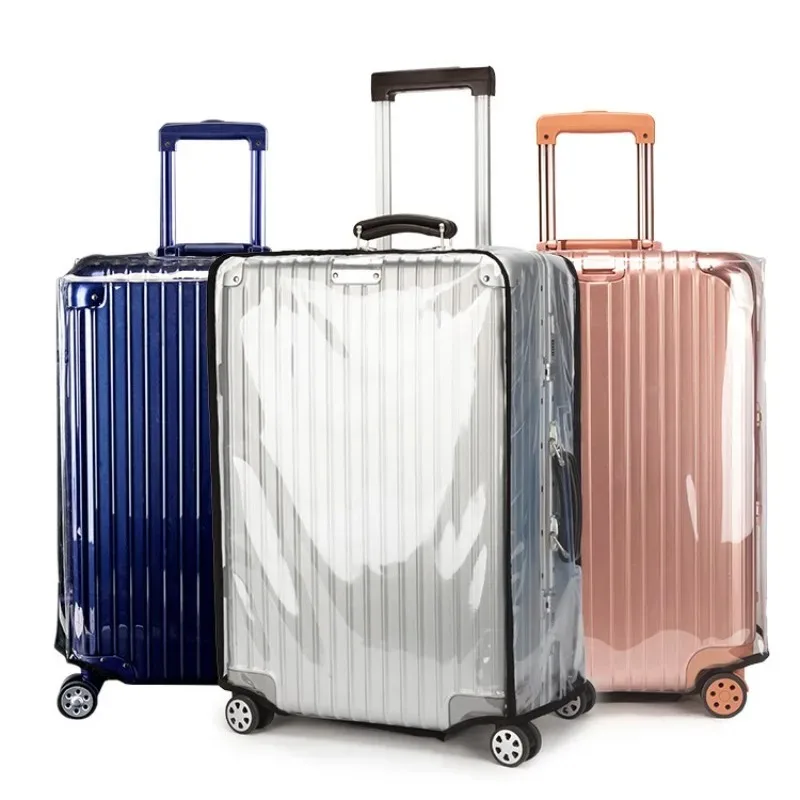 housse de valise pour bagages de 18 à 30 pouces, manchon de protection épais en pvc transparent approuvé par tsa, housse étanche pour bagages à roulettes