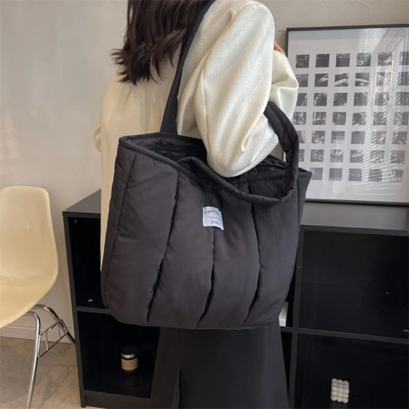 sac à main rembourré en coton pour femmes, fourre tout de luxe de styliste, sacs à bandoulière matelassés, sac de shopping, bourse bolsa hobo