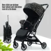 Poussette pour bébé en bas âge, poussette Portable légère à 4 roues avec poussette pliable absorbant les chocs pour l&rsquo;extérieur