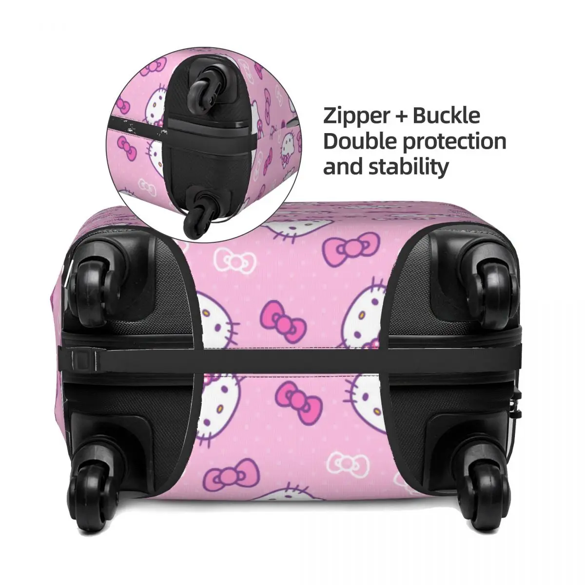 housse de bagage personnalisée sanrio hello kitty, housse de protection élastique pour valise de voyage, costume pour 18 32 pouces