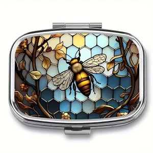 Valise de voyage, boîte de rangement en métal pour médicaments colorés, support domestique, armoire en fer, petit récipient à pilules