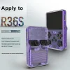 Étui de protection pour console de jeu portable r36s, housse de protection en silicone, boîte de rangement anti rayures, étui en silicone lavable pour r36s