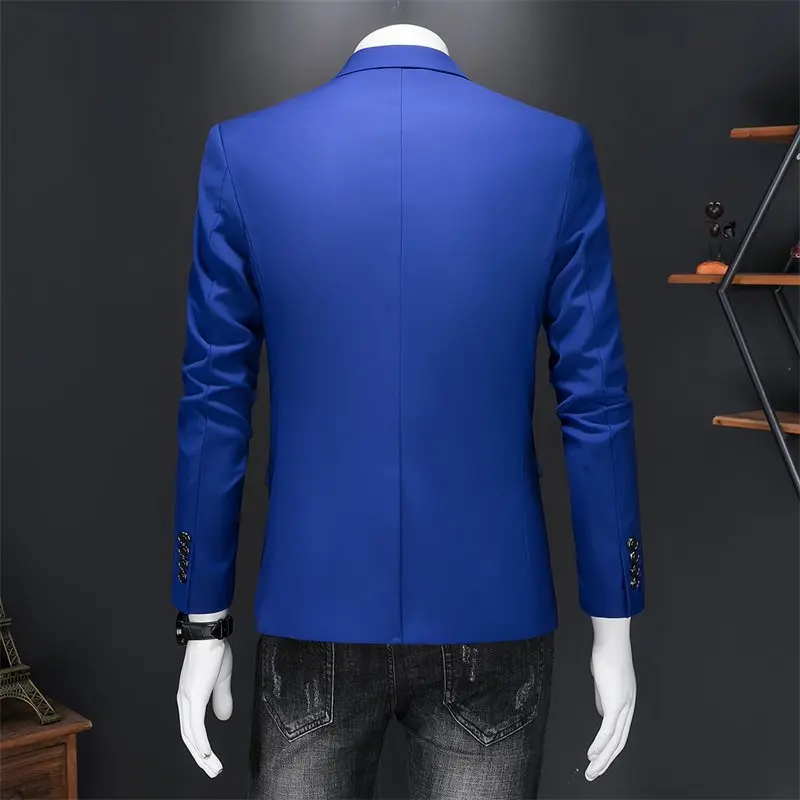 blazer formel pour hommes, vestes trempées solides, blazers d'affaires décontractés, mode masculine, fête de mariage, grande taille, 6xl m, printemps