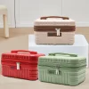 mini valise de voyage de 14 pouces, boîte à cosmétiques rétro légère, organisateur de bagages à main portables, étui de maquillage, petite boîte à mot de passe