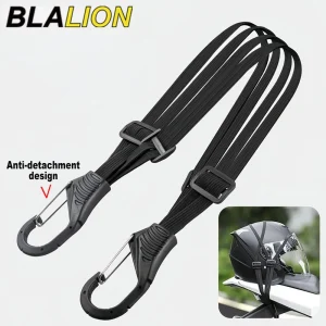 BLALION Sangle de bagage pour moto Valise élastique universelle avec crochet de sécurité – Casque polyvalent Équipement en maille Transport Durable Élégant