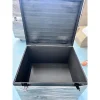 grand flight case personnalisé tout noir, équipement de scène, boîte en alliage d'aluminium, fil d'air, coffre antichoc avec roues