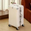 Bagage de voyage grande capacité valise trolley à cadre en aluminium renforcé de 28 pouces valise à main de 20 pouces avec roues silencieuses Bagage de voyage grande capacité valise trolley à cadre en aluminium renforcé de 28 pouces valise à main de 20 pouces avec roues silencieuses