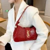 sac à main effet croco de style français 2025 – sac élégant sous les bras et bandoulière pour femme, sac à bandoulière polyvalent à poignée supérieure