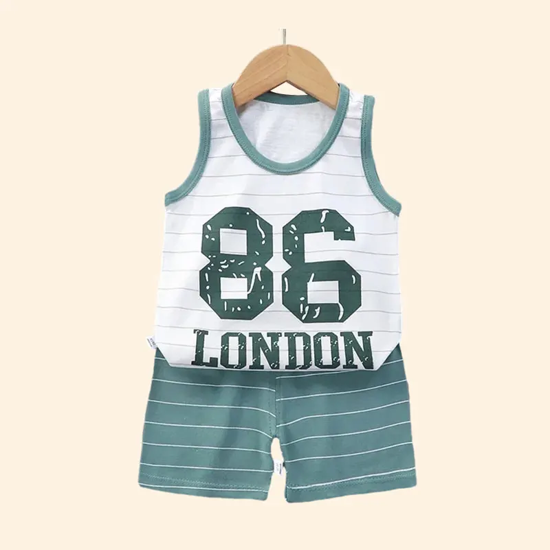 ensemble de vêtements d'été en coton émaillé pour enfants, Économie et shorts pour bébés, haut en fibre précieuse, garçons et filles
