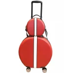 Valise à bandoulière pour femmes, ensemble rond de 18 pouces, coffre d’embarquement, bagages silencieux, roue universelle légère, étui de voyage, 2025