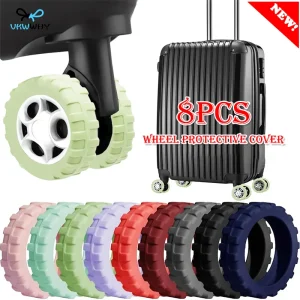 Roues silencieuses et amortissantes pour bagages, valise à roulettes, housse de protection, voyage, 8 pièces Roues silencieuses et amortissantes pour bagages, valise à roulettes, housse de protection, voyage, 8 pièces