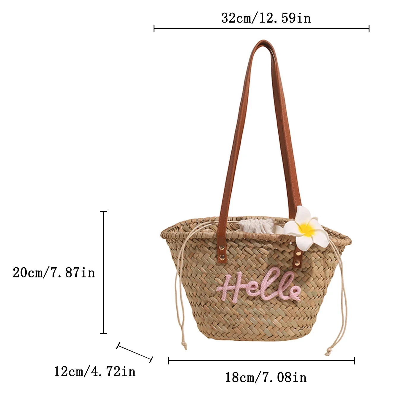 sac de paille de styliste pour femmes, sac à main tissé à la main en rotin, sac à bandoulière de plage d'été, panier de shopping, 2024