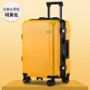 bagage de voyage tendance de la mode valise de 24 pouces cadre en aluminium boîtier de chariot pour hommes et femmes petite valise de cabine de 20 pouces