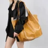 Sac à main pour femmes pochette grand sac fourre-tout à une épaule femme sacs à main femmes sacs à bandoulière avec poignées courtes en cuir PU dame