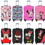 Couverture de valise imprimée Minnie Mouse, animal de dessin animé, protecteur de voyage utile, fournitures de bagages, vacances