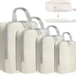 4 ensembles de Cubes d’emballage à Compression extensibles pour valise, ensemble de sacs de rangement de bagages peu encombrants, essentiels de voyage légers