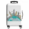 housse de protection élastique pour bagages, combinaison à fermeture éclair pour carte du monde, pour sac de 18 à 32 pouces, housse de valise, housse de chariot, accessoires de voyage